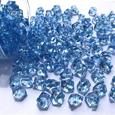 Gerich 150 Pcs Acrylic Crystal Gem Stone Ice Rocks,Fake Ice Cubes ...