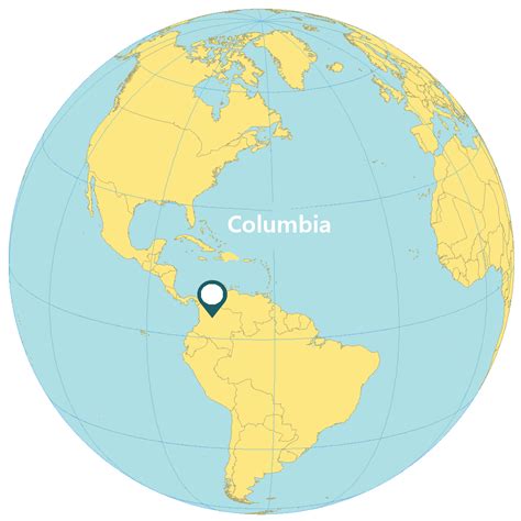 colombia location in world map