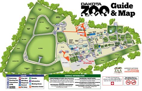 Dakota Zoo - Map of the Zoo