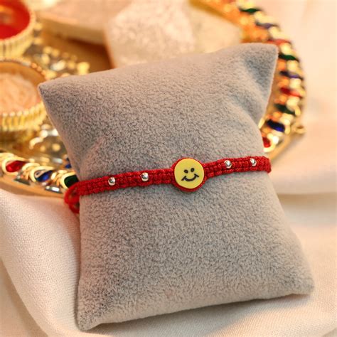 Joyful Smiley Rakhi in Silver – Khushbu Jewellers
