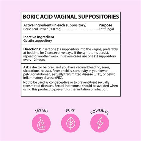 HPD Rx Fem-Rx Boric Acid Vaginal Suppositories for Women - Balance Vaginal pH, Eliminate Odor ...