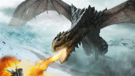 Fire breathing dragon wallpaper - Fantasy wallpapers - #19078