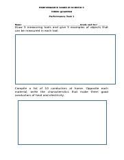 Image result for Grade 5 Science Performance Task
