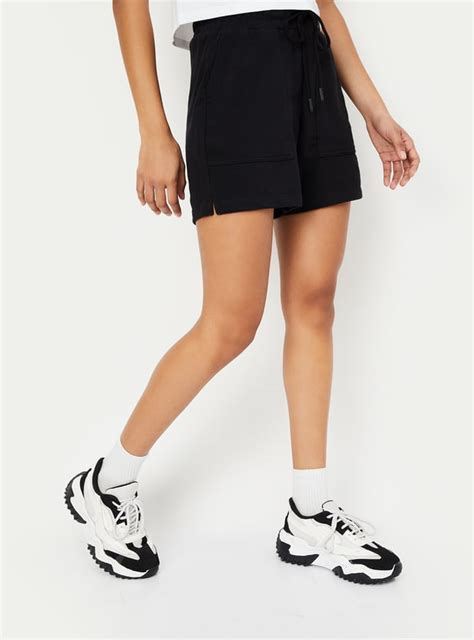 Buy Women Solid Athleisure Shorts Online at just Rs. 499.0 ...
