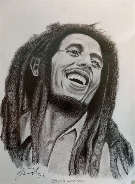 Bob Marley Drawing Step By Step
