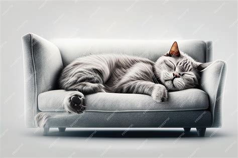Lazy Cats On Couch