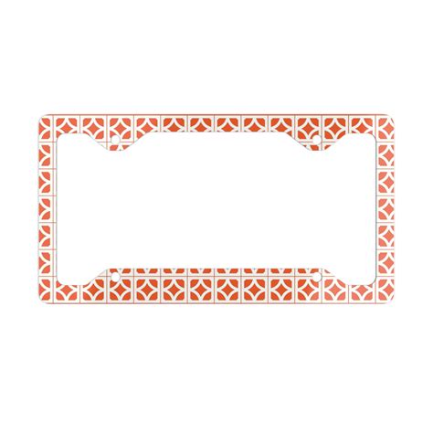 Breeze Block License Plate Frame - Orange - Minty's Design
