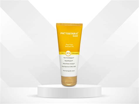 Buy Photostable Gold Matte Finish Sunscreen Gel SPF 55 Online at Best ...