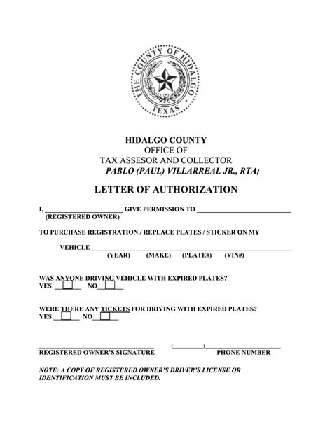 2011 Form TX Letter of Authorization - Hidalgo County Fill Online ...