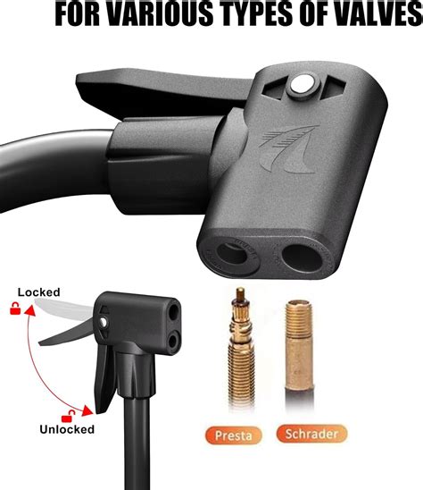 Bicycle Pump, Bike Floor Pump with Gauge Inflator for Presta and ...