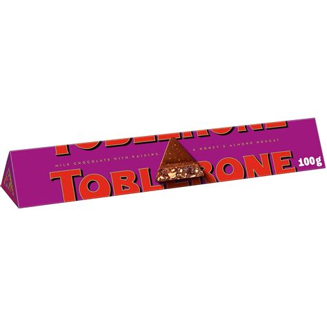 Toblerone Raisins and Honey and Almond Chocolate Bar Pouch, 100 Gm ...