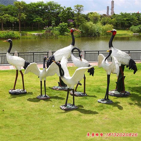 玻璃钢公园仙鹤雕塑 - 卓景雕塑公司