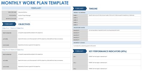 Image result for Work Plan Template