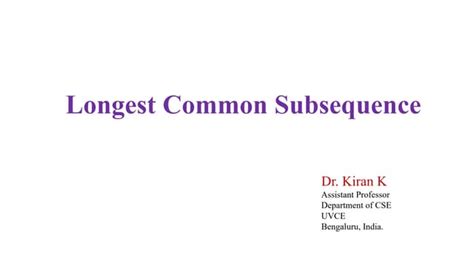 Image result for Longest Common Subsequence Complexty