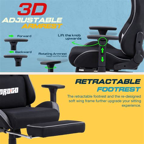 Buy Ergonomic Gaming Chair with Adjustable Headrest Premium Comfort for ...