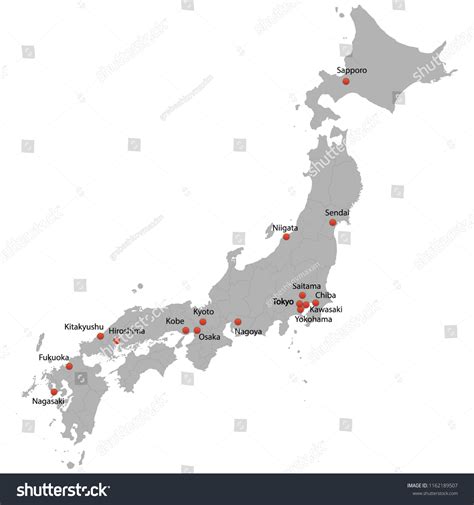 Japan Cities Map 的图像结果