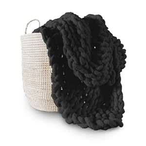 Adyrescia Chunky Knit Blanket Throw | 100% Hand Knit with Jumbo ...