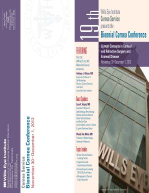 Fillable Online Biennial Cornea Conference Fax Email Print - pdfFiller