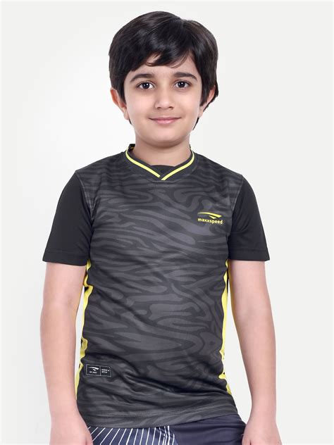 BLACK CAMOUFLAGE CREW NECK TSHIRT - KIDS – maxxspeed