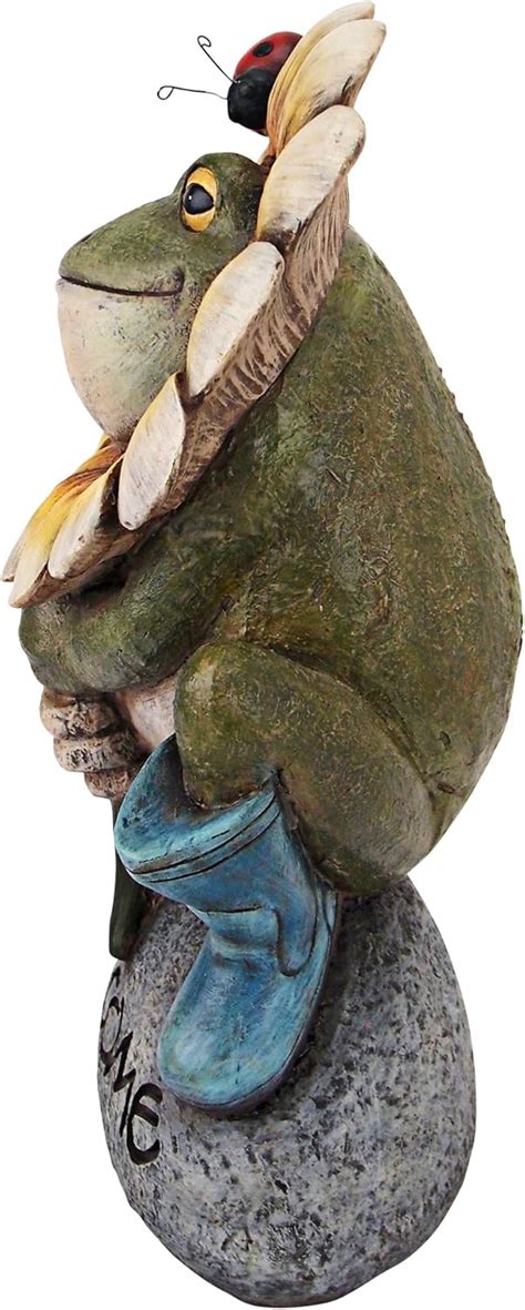 Buy Design Toscano HF300725 Flowery Frog Garden Welcome Statue, 7 Wx4 ...