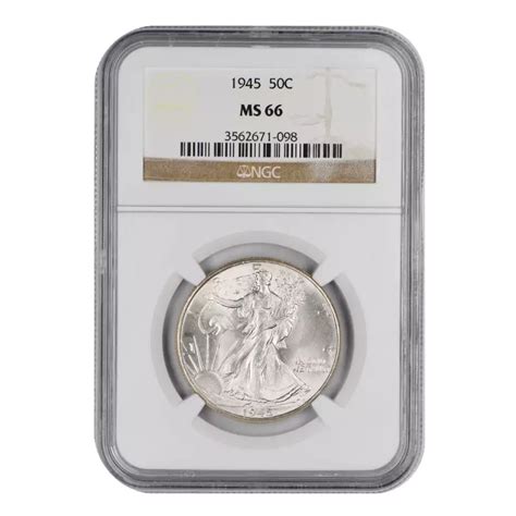 1945 Walking Liberty Half Dollar NGC MS-66 - Olevian Numismatic Rarities