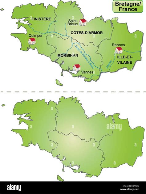 Map of brittany hi-res stock photography and images - Alamy
