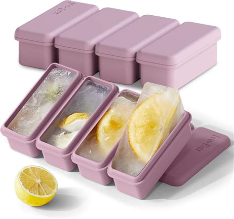 Amazon.com: Bolycen Silicone Ice Cube Tray with Lid 2 Packs, Ice Cube ...