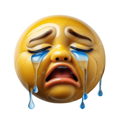 Crying Face Emoji Isolated On White Background, Crying Face Emoji ...