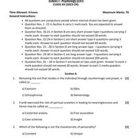 Class 12 Psychology Sample Question Paper - (2023 -24) Set 1 ...