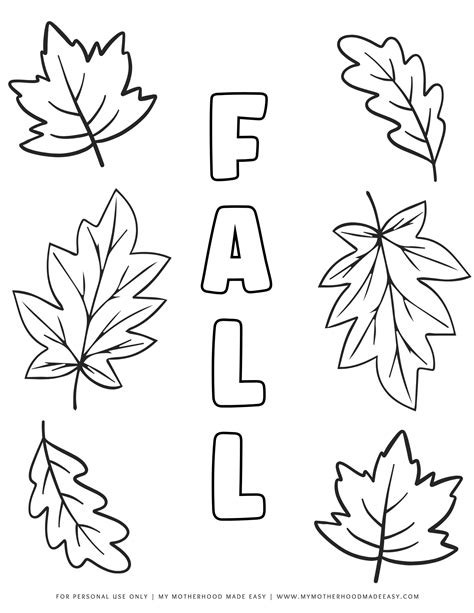 13 FREE Autumn Fall Coloring Pages (PDF)(2025) | Fall leaves coloring ...
