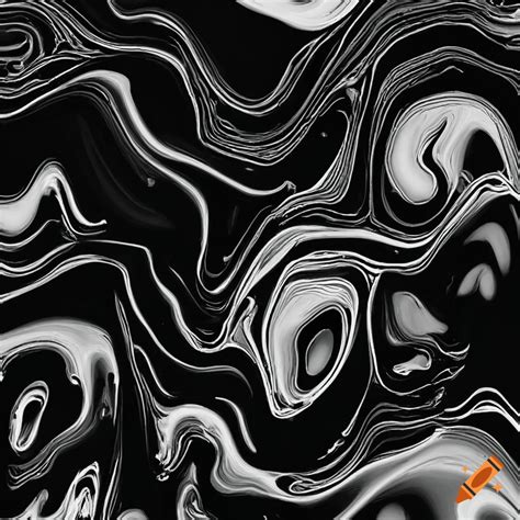 Abstract black and white paint splashes pattern on Craiyon