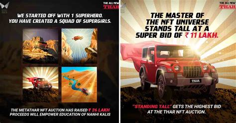 Mahindra Thar Superhero NFTs Raise Rs 26 Lakh for Charity » Car Blog India