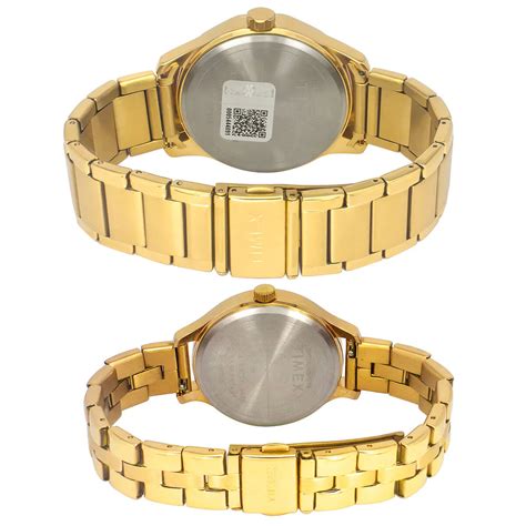 Timex Chronograph Brown Stainless Steel Couple Watch - TW00PR297 – Sai ...