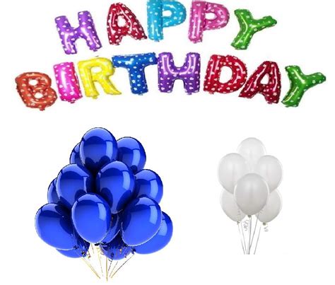 Jindal Party Products Happy Birthday Letter Foil Balloon set of 13 ...
