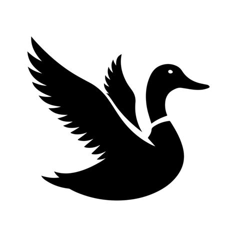 Schwarze Silhouette eines Enten-Clip-Art-Vektordesigns | Premium KI ...