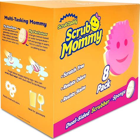 Scrub Daddy Scrub Mommy 8ct Non-Scratch Kitchen Sponges for Dishes ...