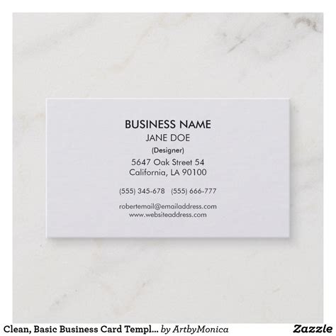 Basic Business Card Template 的图像结果