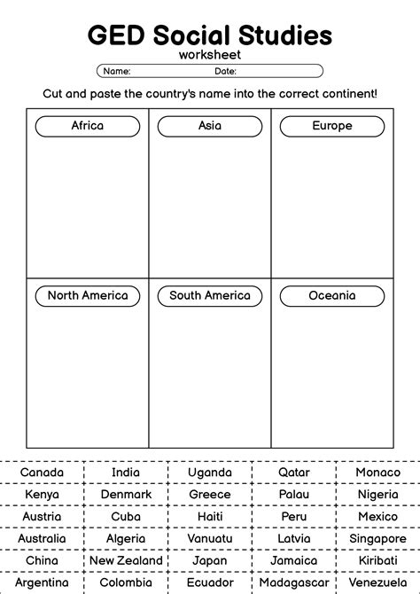 Ged Social Studies Worksheets Pdf Social Studies Ged | TPT