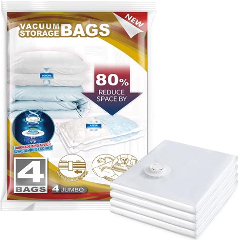 Amazon.com: TAILI 4 Pack Vacuum Storage Bags for Comforter and Blankets ...