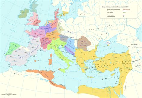El mapa de un colapso: año 476, ya no existe el Imperio Romano de ...