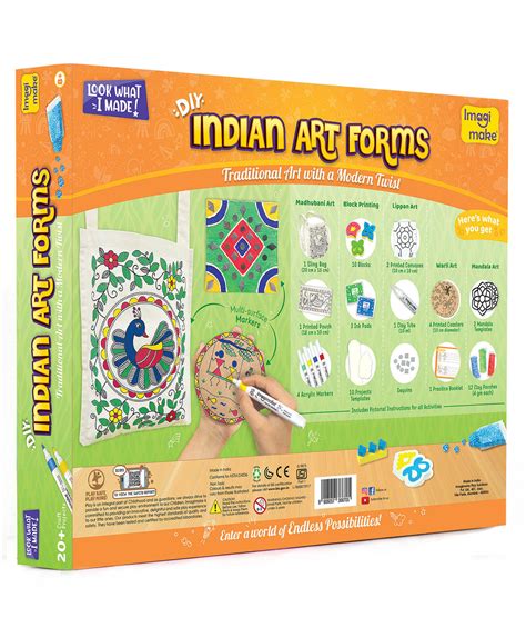 Imagimake Learn Indian Art Forms: DIY Arts and Craft Kit for Kids (Ages ...