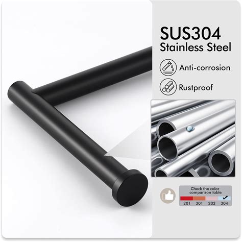 Buy KES Black Toilet Paper Holder Stand Freestanding Toilet Paper Stand ...