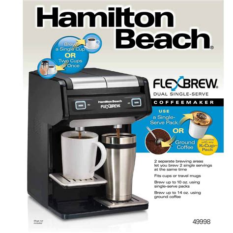 FlexBrew® Coffee Maker Dual Single-Serve, Black - 49998 | HamiltonBeach.com