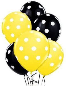 Flipkart.com | Nayugic Solid Black Yellow Dotted Balloons Set of 20 pcs ...