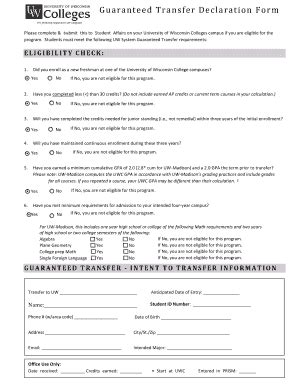 Fillable Online uwc Guaranteed Transfer Declaration Form - uwc Fax ...
