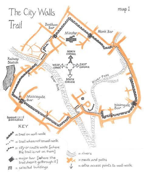 Map Of York City Walls