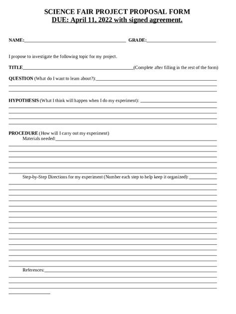 Image result for Science Project Proposal