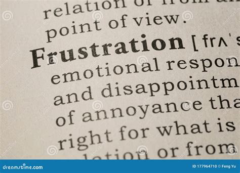 Definition of Word Frustration Stock Photo - Image of page, frustration ...