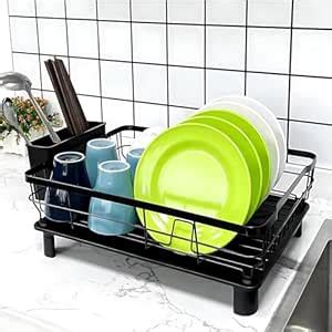 Kuber Industries Iron Kitchen Rack with Utensil Basket Drainer | Dish ...
