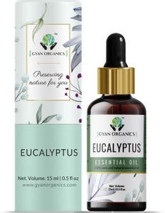 Gyan Organics Eucalyptus Essential Oil - Nilgiri Reducing Cold, Lungs ...